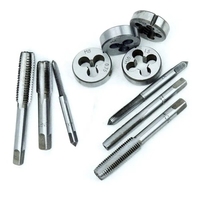 Kit de 110 pièces multifonctionnel en acier allié pour filetage de tuyaux, comprenant un jeu de tarauds et filières, une clé et un outil manuel pour filetage métrique externe