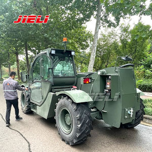 Carretilla elevadora de pluma telescópica de diseño personalizado de servicio OEM con cubo y horquillas - Product Image 3