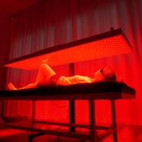 Sauna corporel complet de qualité médicale MDSAP avec thérapie infrarouge LED et panneau de luminothérapie rouge à 8 longueurs d'onde sur support électrique