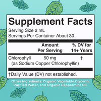 OEM Private Label Chlorophylle Liquid Drops Energy Boost Système immunitaire Support interne Best