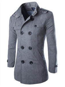 Cappotto alla moda cappotto uomo di lana cappotto uomo lungo uomo <span class=keywords><strong>stile</strong></span> retrò <span class=keywords><strong>abbigliamento</strong></span> <span class=keywords><strong>maschile</strong></span> - Product Image 4