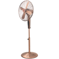 Ventilateur sur pied industriel vintage puissant, 16 pouces, en métal, télécommande, hauteur réglable, oscillant, pour usage domestique et extérieur