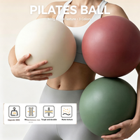 Ballon d'exercice rond personnalisé de 25 cm en PVC pour massage, yoga, Pilates, stabilité, équilibre et entraînement du tronc, avec pompe
