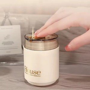 Funny <b>Toothpick</b> Holder Press Type Auto Dispenser Luxury <b>Toothpick</b> Storage Container Box Living and Dining Room Home Decorations - Product Image 2