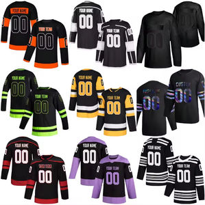 Uniforme de Hockey sobre Hielo Personalizado de Fábrica, Top Corto con Letras y Números Cosidos Reversibles, Kit de Árbitro con Calcetines, Sublimación Retro - Product Image 4