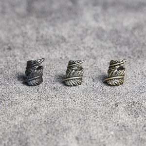 Tiebro Plume Cuentas de latón para cuchillos, accesorios para pulseras tejidas DIY, colgantes para cordones, cuerda para paraguas, linterna, fidget spinners - Product Image 2