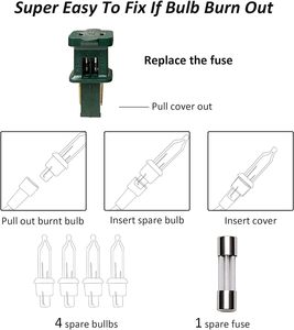Glühende wasserdichte Mini-Lichterketten Plug-in anschließ bare Weihnachts dekorationen Mini-Weihnachts baum beleuchtung - Product Image 3