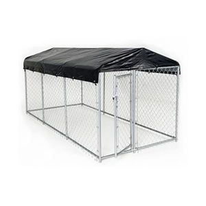 Boru ve çelik gümüş 10 'x 10' X 6 modüler zincir bağlantı köpek kulübesi - Product Image 3