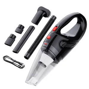 Portable Car Vacuum Mini Pocket Hand 4 In 1 Led Battery Powered Wireless Vacuum Cleaner for Car