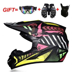 Professioneller ABS Vollgesichtshelm für Motocross, Offroad, ATV, Downhill-Rennen, Karting, Cross-Helm mit Schutzbrille, Handschuhen und Maske - Product Image 2