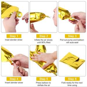 بالونات من رقائق الألومنيوم المعدنية على شكل تاج لتزيين أعياد الميلاد وحفلات التخرج بأحجام كبيرة/متوسطة/صغيرة - Product Image 6