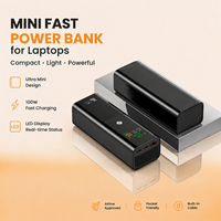 Chargeur portable magnétique sans fil en alliage d'aluminium avec affichage numérique LED, charge rapide PD 20W