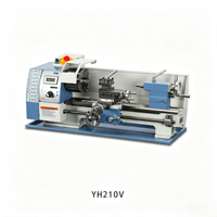 Tour miniature multifonctionnel YH210V pour machines industrielles, tour manuel, tour de précision pour le bricolage et l'usinage de métaux