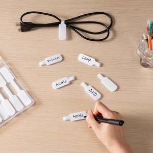 Étiquettes autocollantes en nylon multicolores pour câbles, gribouillables, pour la gestion des câbles, avec boucles auto-agrippantes, écologiques, pour ordinateur - Vente chaude - Product Image 1