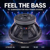 Subwoofer Profesional 18" Magnet Ferit dengan Voice Coil 4.5 Inch, Sensitivitas 96dB, Driver Bass Surround untuk Speaker Acara Langsung