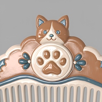 Nouvelle Arrivée Brosse de Toilettage Portable en Céramique Patte de Chat Dessin Animé pour Animaux de Compagnie, Brosse de Massage pour Chats et Chiens, Vente en Gros, Logo Personnalisé