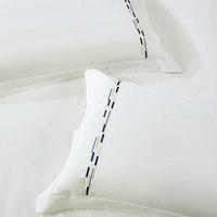Parure de lit 3 pièces en coton peigné uni, antistatique et durable toutes saisons, pour la chaîne de distribution de textiles de maison