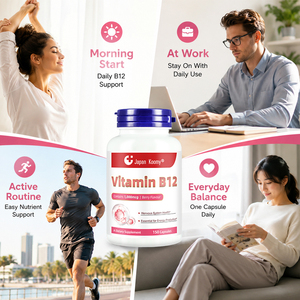 วิตามินบี 12 แคปซูลคุณภาพสูง 1000mcg เสริมสร้างภูมิคุ้มกันสำหรับผู้ใหญ่ วิตามินบี 12 แบบเสริมอาหาร - Product Image 3