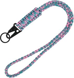 Custom Pastel Braided Mobile Phone Strap Keychain Paracord Phone <b>Lanyard</b> Wrist Strap with Clasp <b>for</b> Daily Carry - Product Image 3