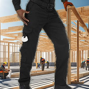 Combinaison de travail unisexe personnalisée à manches longues en coton respirant avec plusieurs poches, gilet de sécurité et pantalon de travail - Product Image 2