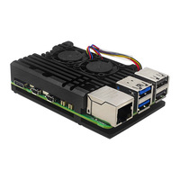 Raspberry Pi Metal Generation 4 Shell Raspberry PI 4B papan pengembangan dengan aluminium Alloy 4 + Built-Up Case pendingin