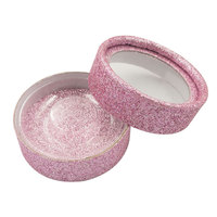 Boîte à cils magnétiques personnalisable à marque privée, conteneur cylindrique cosmétique vide, blanc, rose, noir, pailleté, variété de couleurs