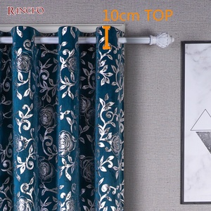 Rideaux en velours de luxe, feuille d'or RANCHO, rideaux en feuille d'or avec estampage à chaud pour salon - Product Image 4