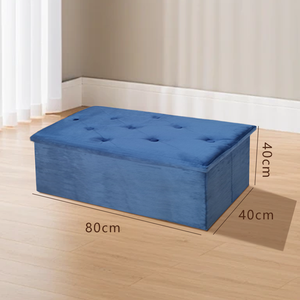 Hot-bán kích thước lớn nhung lưu trữ phân có thể gập lại và chuyển đổi đa chức năng footstool - Product Image 6