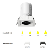 Spot LED blanc sans cadre AC85-265V à changement de couleur, grand angle, anti-éblouissement, encastrable Wi-Fi