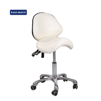 Tabouret de technicien pour salon de manucure et pédicure avec dossier