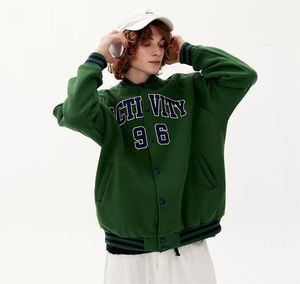 Chaqueta Universitaria de Invierno para Hombre, con Parche de Letras Personalizado, Transpirable, Bordada, Servicio OEM, Talla Grande, con Tela de Lana - Product Image 5