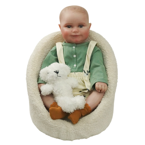 Muñecas Bebé Gorditas <span class=keywords><strong>Originales</strong></span> Kindure, Muñecas Bebé de Silicona <span class=keywords><strong>Reborn</strong></span> con Cuerpo de Algodón, Muñecas Bebé de Vinilo Gorditas Recién Nacidas - Product Image 2
