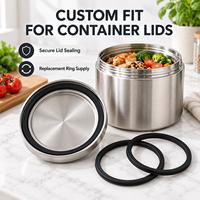Joint d'étanchéité en silicone noir sur mesure OEM/ODM à profil large pour couvercle de conteneur alimentaire isotherme