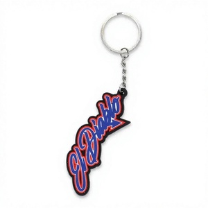 Porte-clés en caoutchouc PVC personnalisé avec logo <span class=keywords><strong>2D</strong></span>/3D en forme de lettre, porte-clés en silicone souple personnalisé pour cadeaux promotionnels - Product Image 2