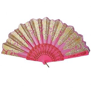 Abanicos de Seda Clásicos Impresos Personalizados 2018, de Alta Calidad, Estilo Arte Folclórico, Material de Bambú, Tallados a Mano, Recuerdo con Diferentes Colores - Product Image 5