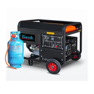 Generador de energía de combustible dual, minigenerador portátil de gasolina monofásico de 5,0 kw y 5,5 kva