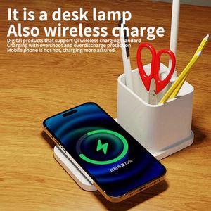 2024 New Arrivals Foldable Study for Reading Room Wireless Charging Led Table Desk <b>Light</b> Lamp - Product Image 3