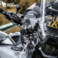 Gants de moto d'hiver Alien Monster Turbine en cuir compatibles écran tactile, antidérapants, protection intégrale des doigts, imperméables