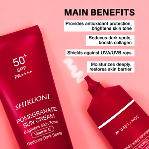<span class=keywords><strong>Crema</strong></span> <span class=keywords><strong>Solare</strong></span> Idratante SPF <span class=keywords><strong>50</strong></span> ad Ampio Spettro con Antiossidanti al Melograno, Etichetta Privata - Product Image 3