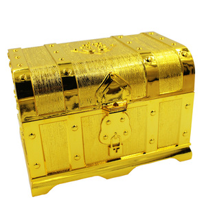 Cofre del Tesoro de Plástico ABS Estilo Antiguo Pirata del Caribe para Niños, Forma Rectangular 14x10x11cm - Product Image 3