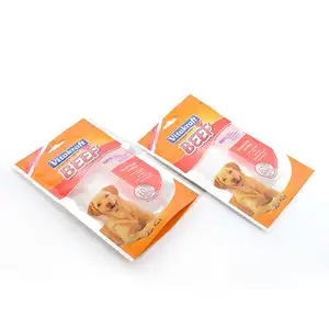 Refermable en plastique paquets chien traiter fermeture à glissière sac d'emballage alimentaire pour animaux de compagnie et aliments pour animaux de compagnie à fond plat sac fabricant