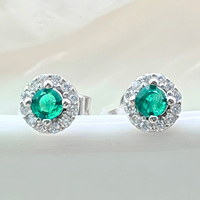 Anting-anting tusuk bentuk bunga desain elegan tahan lama dengan batu zirkon besar berlapis emas untuk acara pernikahan & pesta