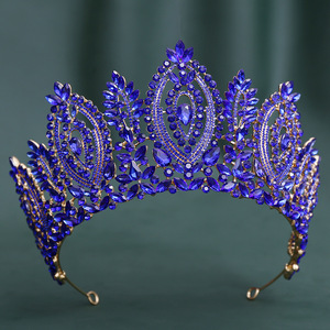 Nueva Corona de Concurso de Belleza Estilo Barroco Europeo y Americano, Tiara de Cristal Hecha a Mano de Gran Tamaño para Campeona - Product Image 4