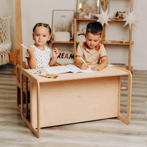 Table sensorielle, mobilier Montessori, chaise en bois pour enfants, salle d'activités - Product Image 4