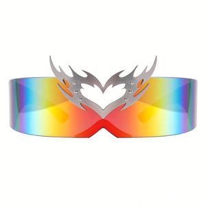 Gafas de Sol Deportivas Y2K con Diseño de Corazón Punk, Sin Montura, Protección UV400, para Hombre y Mujer - Product Image 3