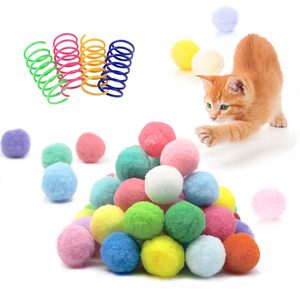 BaiKevin Boules Pompon pour Chat 1,2 Pouces Jouet Interactif en Peluche Douce pour Chats Anti-ennui - Product Image 1