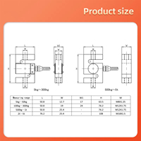 Sensor de Peso Tipo S, Celda de Carga + Pantalla Indicadora de Celda de Carga, 100 kg, 200 kg, 300 kg, 500 kg, 2000 kg, 1 Tonelada, 2T, Biosensor