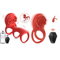Distributor Doppelring Fernbedienungs-Dildo-Vibrator mit 10 Vibrationsmodi G-Punkt Klitoris-Stimulator USB Wiederaufladbar Großeinkauf
