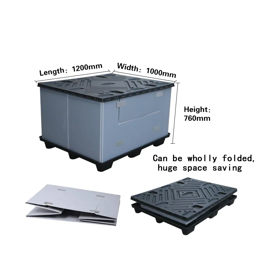 Heavy duty foldable sleeve stackable storage plastic pallet Container