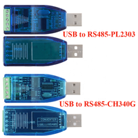 Konverter kabel seri RS485 modul komunikasi industri USB ke RS485 CH340 CH340G CH340T FT232